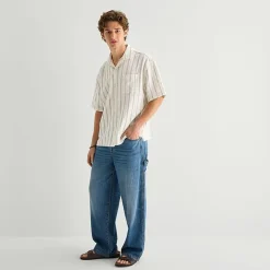 Arizona Mens Short Sleeve Regular Fit Button-Down Shirt