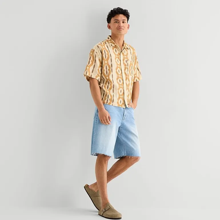 Arizona Mens Short Sleeve Regular Fit Button-Down Shirt