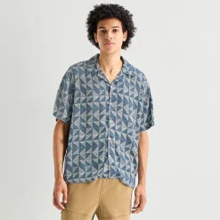 Arizona Mens Short Sleeve Relaxed Fit Button-Down Shirt