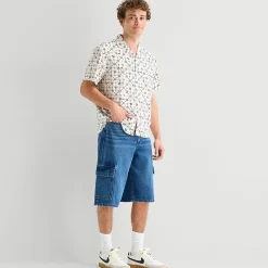 Arizona Mens Short Sleeve Relaxed Fit Button-Down Shirt