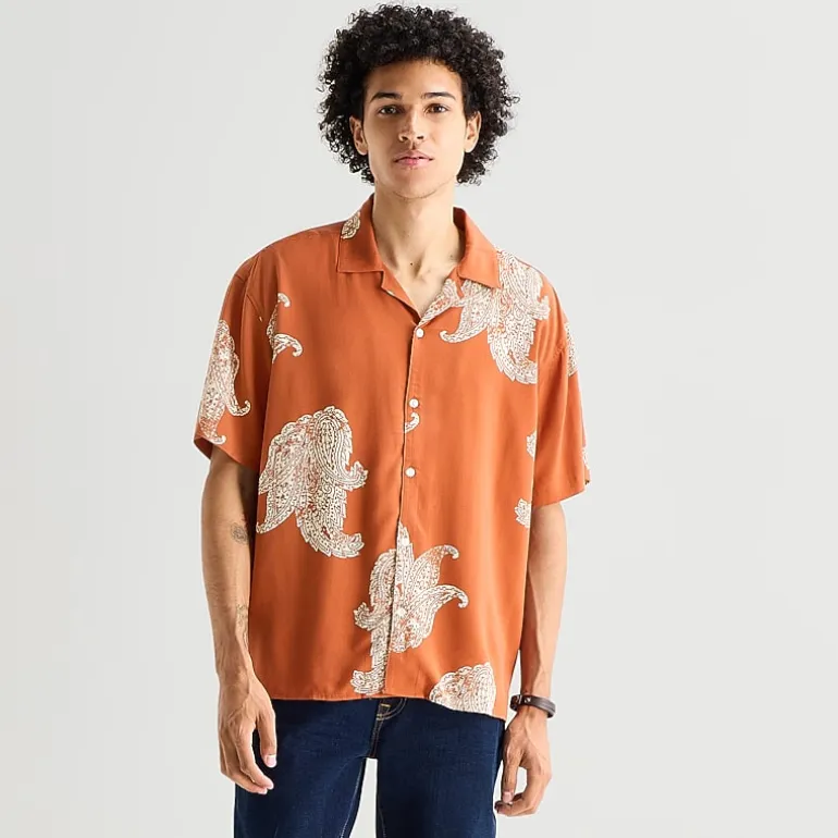 Arizona Mens Short Sleeve Relaxed Fit Button-Down Shirt