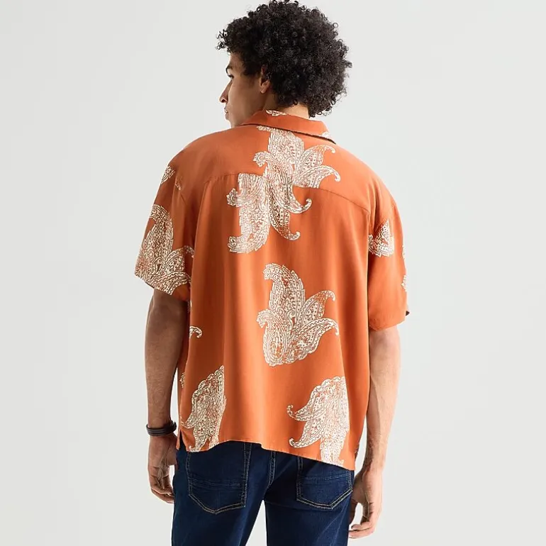 Arizona Mens Short Sleeve Relaxed Fit Button-Down Shirt