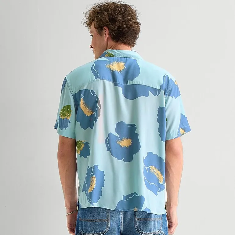 Arizona Mens Short Sleeve Relaxed Fit Button-Down Shirt