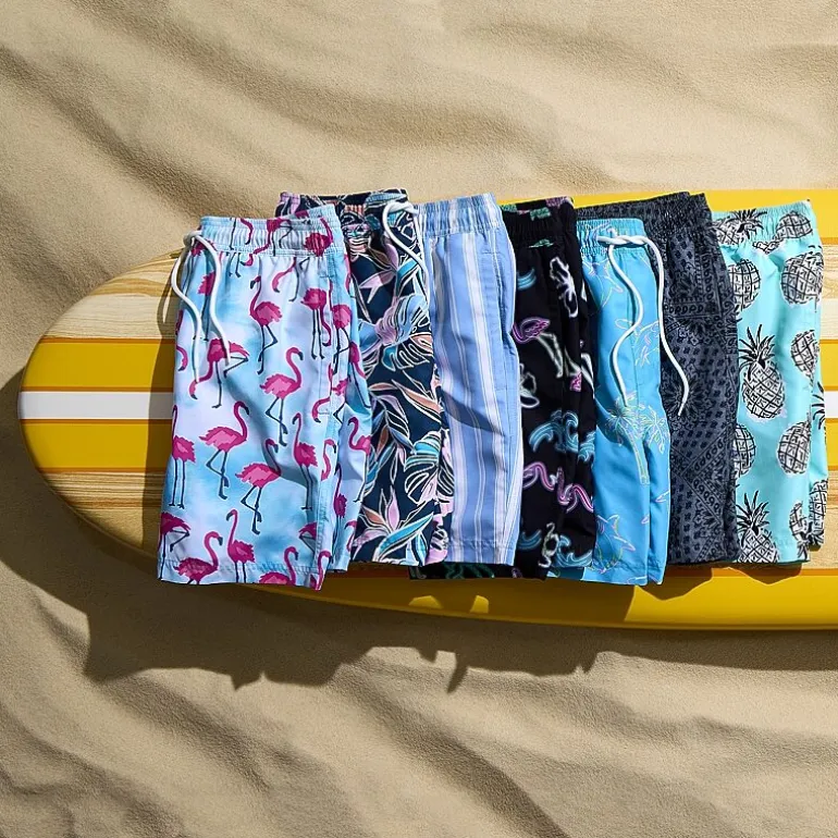 Arizona Mens 6 1/2" Striped Swim Trunks