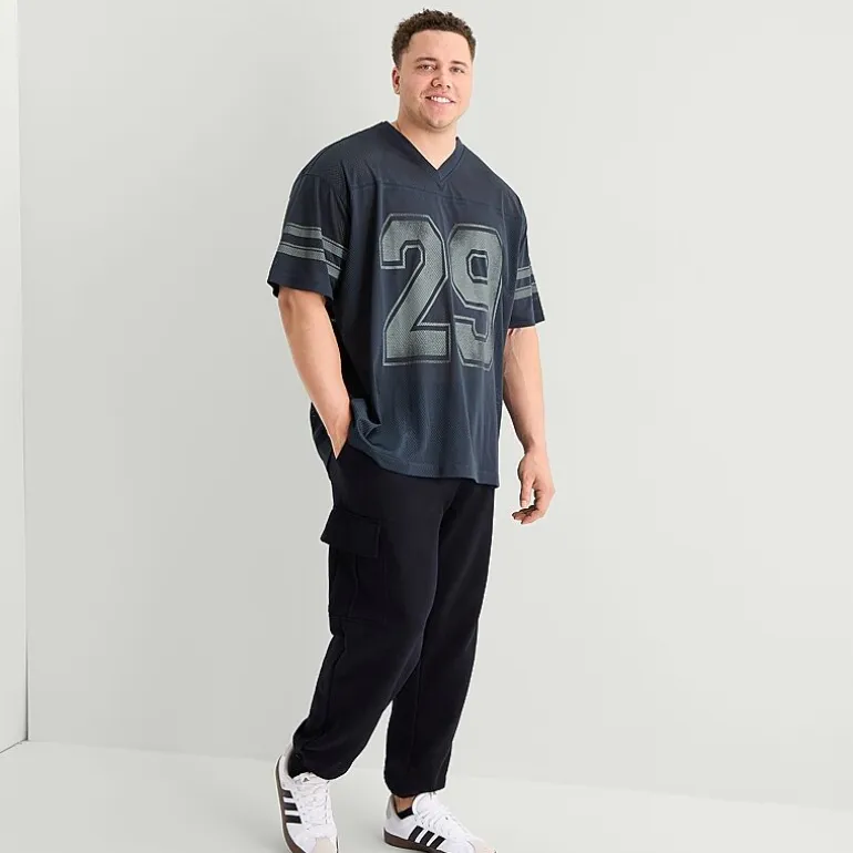 Arizona Mens V Neck Short Sleeve Big and Tall Jersey