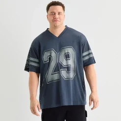 Arizona Mens V Neck Short Sleeve Big and Tall Jersey