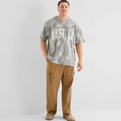 Arizona Mens V Neck Short Sleeve Big and Tall Jersey