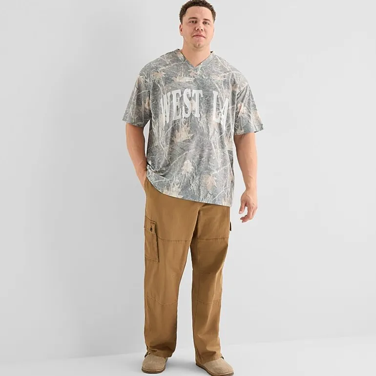 Arizona Mens V Neck Short Sleeve Big and Tall Jersey