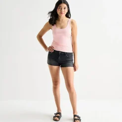 Arizona So Smooth Womens Juniors Scoop Neck Sleeveless Tank Top