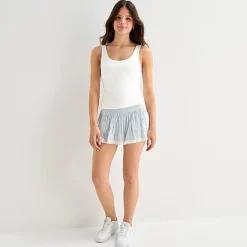 Arizona So Smooth Womens Juniors Scoop Neck Sleeveless Tank Top