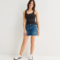 Arizona So Smooth Womens Juniors Scoop Neck Sleeveless Tank Top