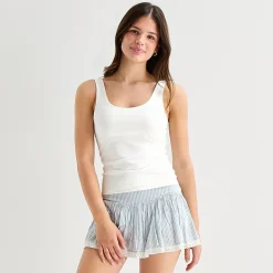 Arizona So Smooth Womens Juniors Scoop Neck Sleeveless Tank Top