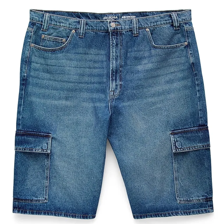 Arizona Super Baggy Fit Mens 14" Big and Tall Denim Short