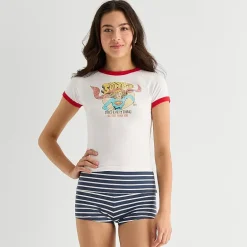 Arizona Supergirl Womens Juniors Crew Neck Short Sleeve Supergirl T-Shirt