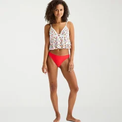 Arizona Womens Floral Juniors Midkini Swimsuit Top