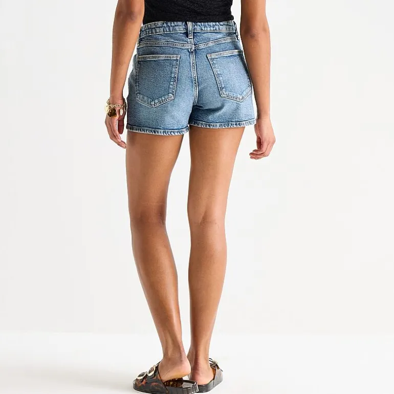 Arizona Womens 3 1/2" High Rise Juniors Denim Short