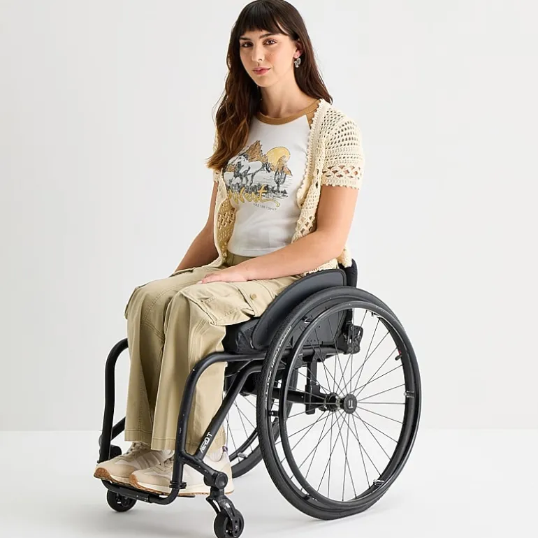 Arizona Womens Juniors Adaptive Seated Wear Wide Leg Low Rise Cargo Pant