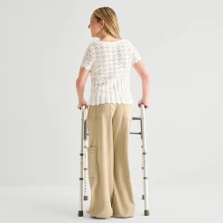 Arizona Womens Juniors Adaptive Easy-on + Easy-off Low Rise Cargo Pant