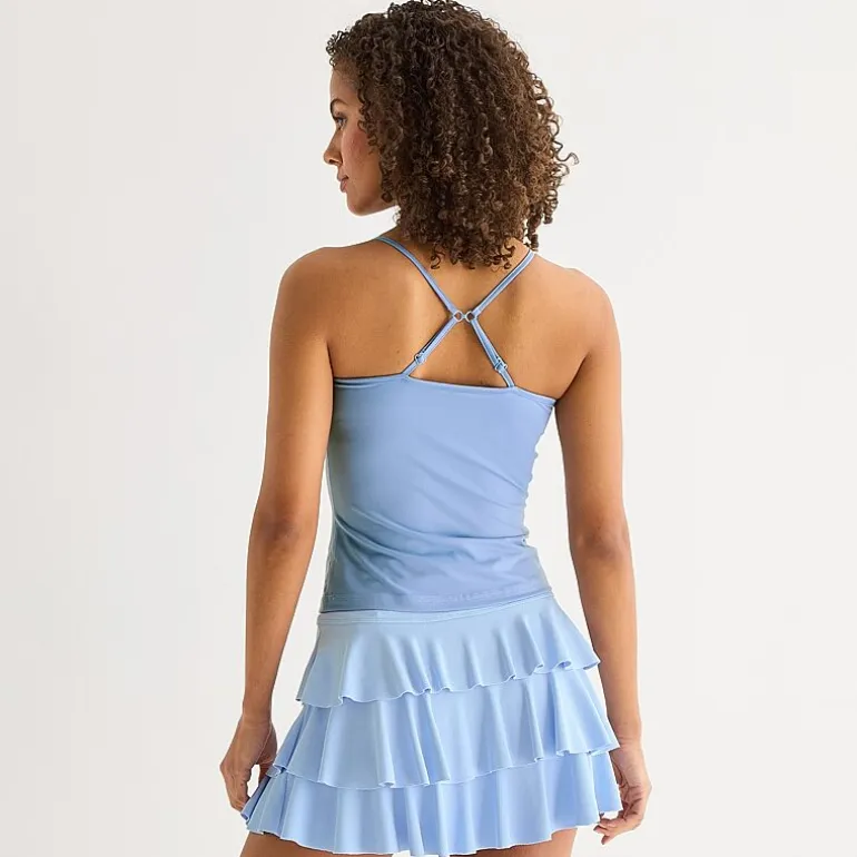 Arizona Womens Juniors Built In Bra Scoop Neck Sleeveless Camisole