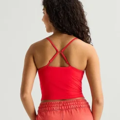 Arizona Womens Juniors Built In Bra Scoop Neck Sleeveless Camisole