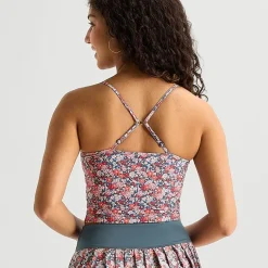 Arizona Womens Juniors Built In Bra Scoop Neck Sleeveless Camisole