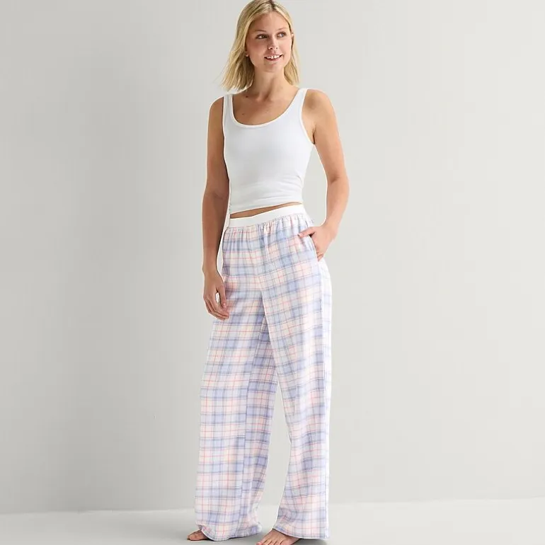 Arizona Womens Juniors Flannel Pajama Pants