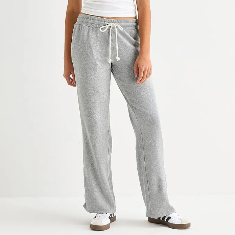 Arizona Womens Juniors Flare Mid Rise Sweatpant