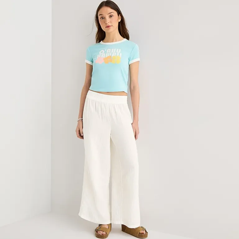 Arizona Womens Juniors Flare Mid Rise Pull-On Pant