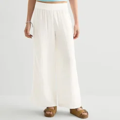 Arizona Womens Juniors Flare Mid Rise Pull-On Pant