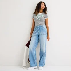 Arizona Womens Juniors Highest Rise Straight Leg Jean