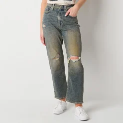 Arizona Womens Juniors Highest Rise Straight Leg Jean