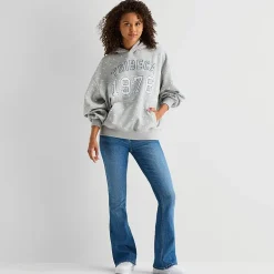 Arizona Womens Juniors Long Sleeve Fleece Hoodie