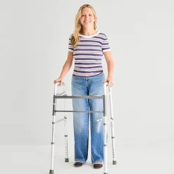 Arizona Womens Juniors Low Rise Adaptive Easy-on + Easy-off Straight Leg Jean