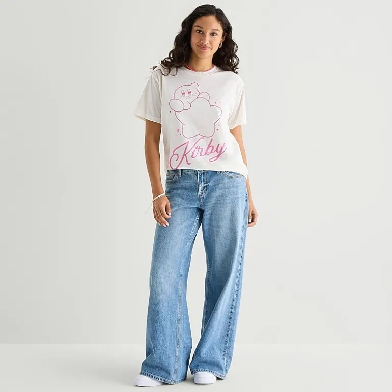 Arizona Womens Juniors Low Rise Baggy Fit Jean