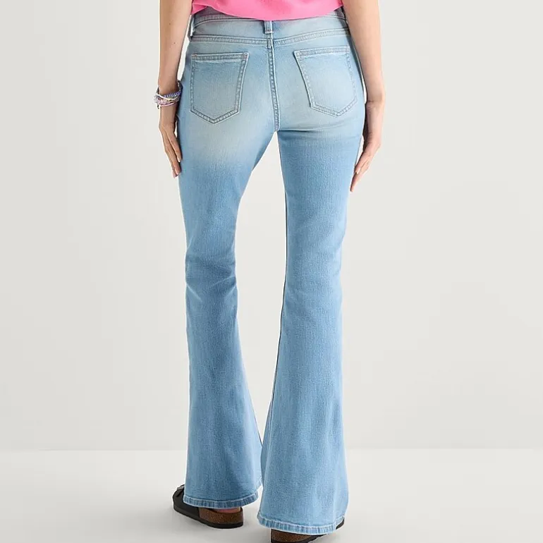 Arizona Womens Juniors Low Rise Flare Leg Jean