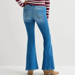 Arizona Womens Juniors Low Rise Flare Leg Jean