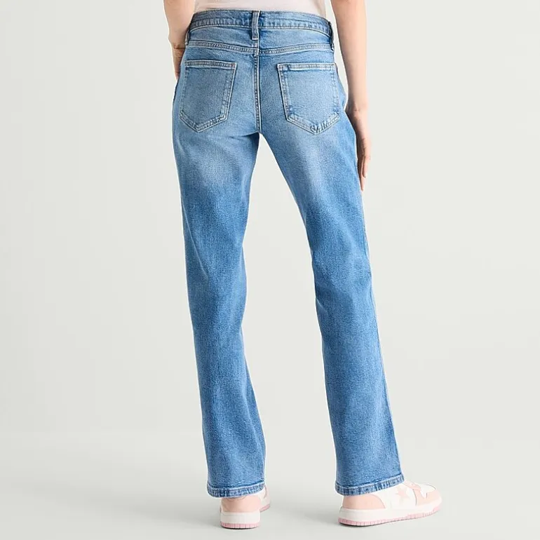 Arizona Womens Juniors Low Rise Straight Leg Jean