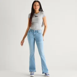 Arizona Womens Juniors Low Rise Bootcut Jean