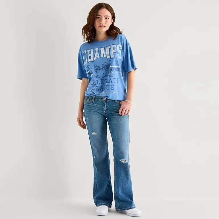 Arizona Womens Juniors Low Rise Bootcut Jean