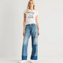 Arizona Womens Juniors Low Rise Baggy Fit Jean