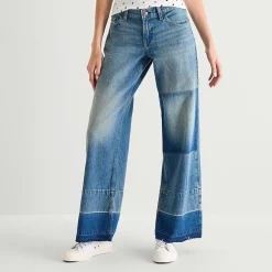 Arizona Womens Juniors Low Rise Baggy Fit Jean