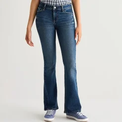 Arizona Womens Juniors Low Rise Bootcut Jean