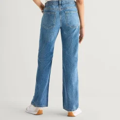 Arizona Womens Juniors Low Rise Straight Leg Jean