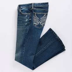 Arizona Womens Juniors Low Rise Adaptive Easy-on + Easy-off Bootcut Jean