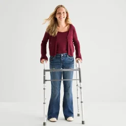 Arizona Womens Juniors Low Rise Adaptive Easy-on + Easy-off Bootcut Jean