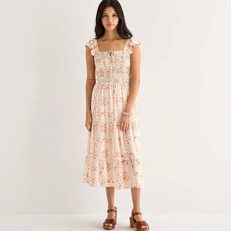Arizona Womens Juniors Midi Sleeveless Peasant Dress