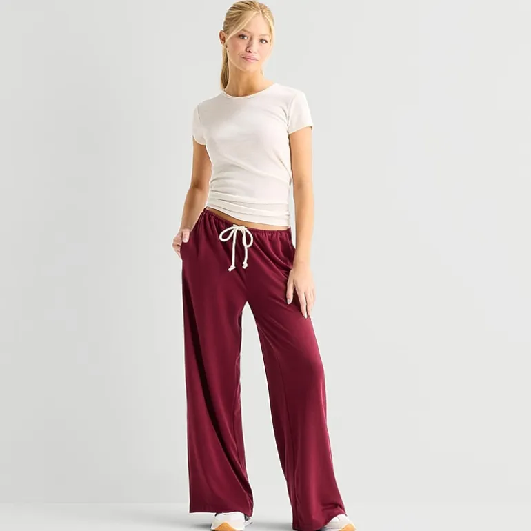 Arizona Womens Juniors Mid Rise Sweatpant