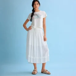 Arizona Womens Juniors Mid Rise Maxi Skirt