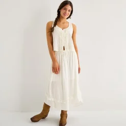 Arizona Womens Juniors Mid Rise Maxi Skirt