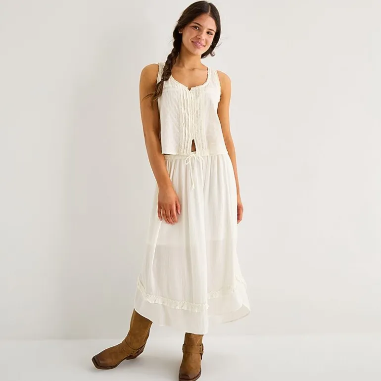 Arizona Womens Juniors Mid Rise Maxi Skirt